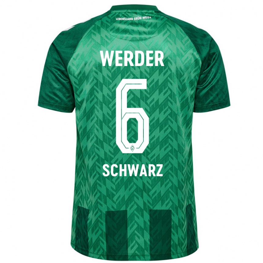 Kids Football Ricardo-Felipe Schwarz #6 Green Home Jersey 2024/25 T-Shirt Canada