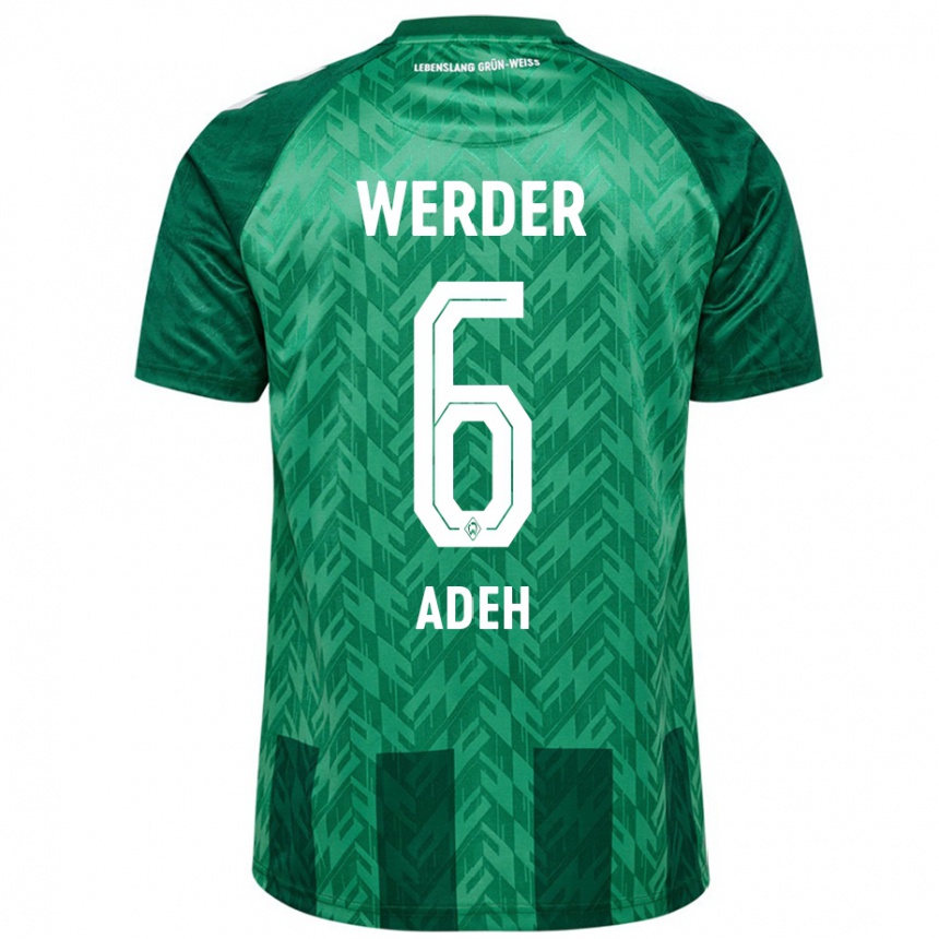 Kids Football Wesley Adeh #6 Green Home Jersey 2024/25 T-Shirt Canada