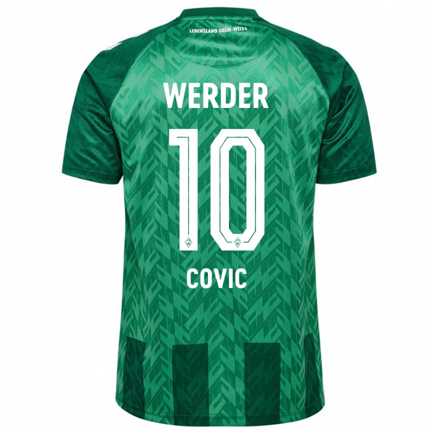 Kids Football Patrice Covic #10 Green Home Jersey 2024/25 T-Shirt Canada