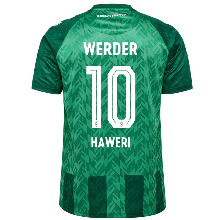 Kids Football Adrian Haweri #10 Green Home Jersey 2024/25 T-Shirt Canada