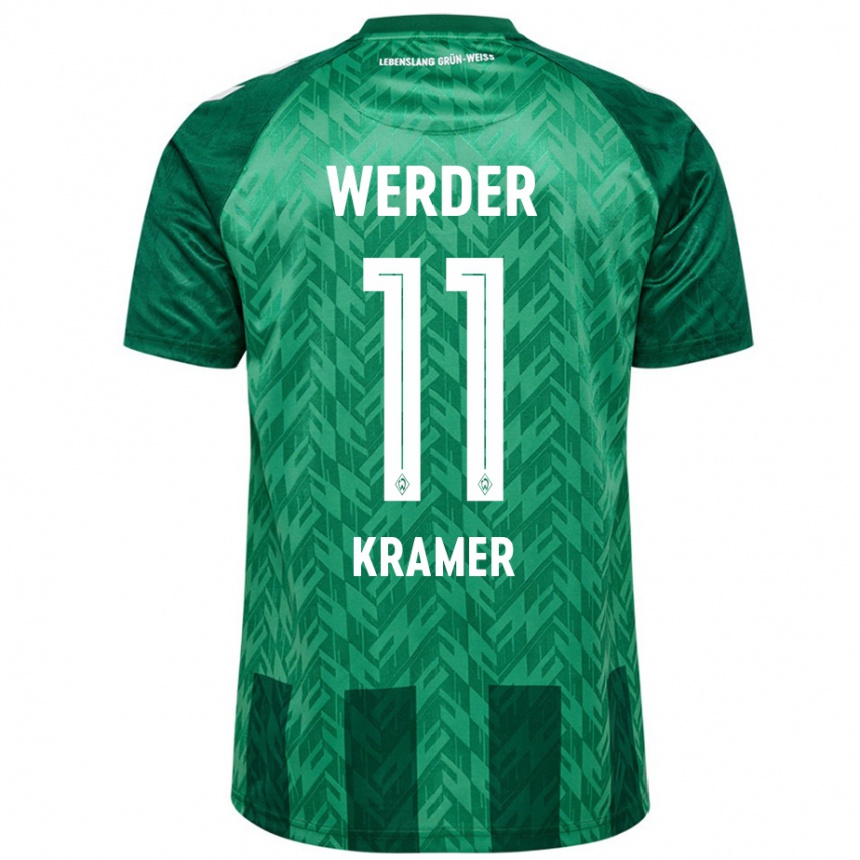 Enfant Football Maillot Levi-Marinus Kramer #11 Vert Tenues Domicile 2024/25 Canada