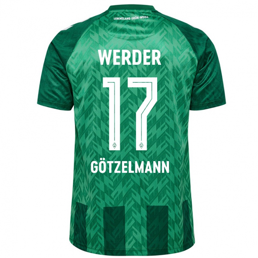 Kids Football Patrick Götzelmann #17 Green Home Jersey 2024/25 T-Shirt Canada