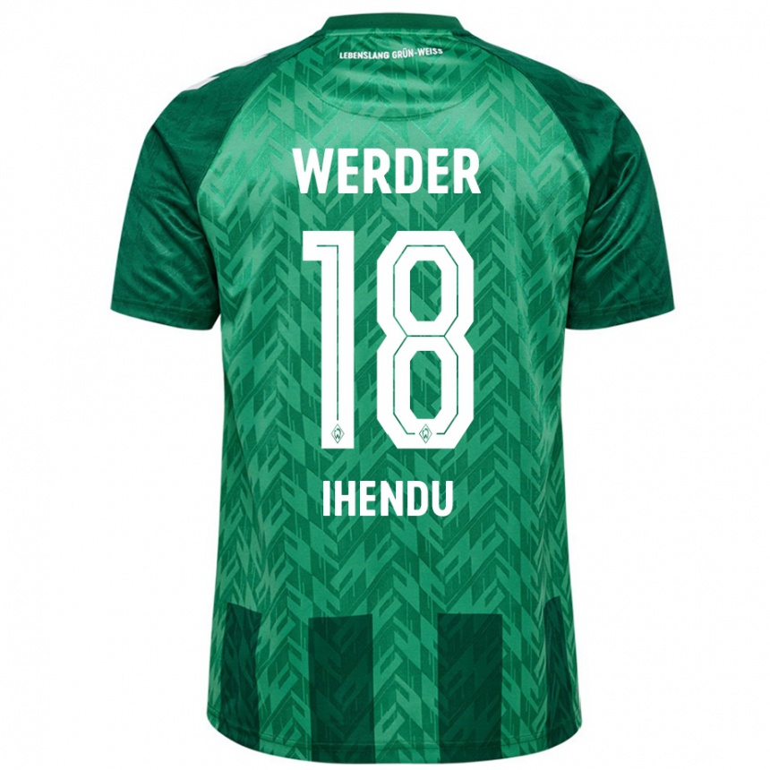 Kids Football Daniel Ihendu #18 Green Home Jersey 2024/25 T-Shirt Canada