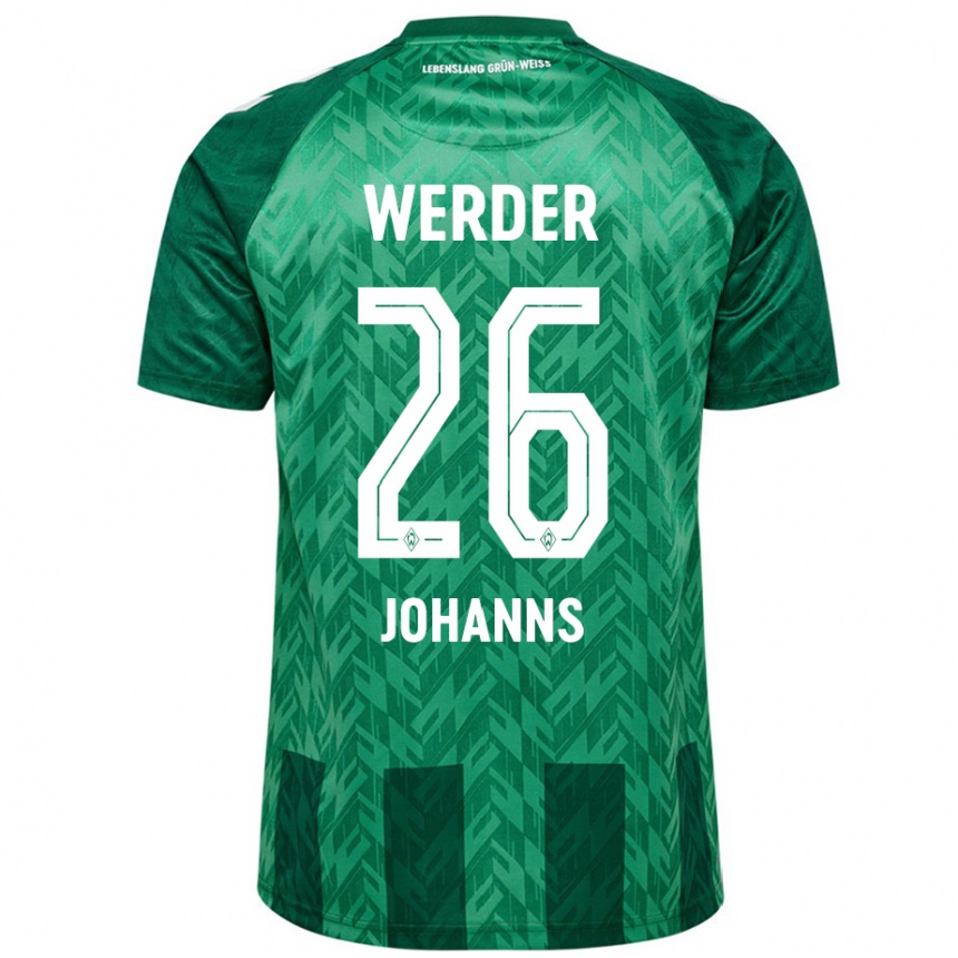 Kids Football Lennart Johanns #26 Green Home Jersey 2024/25 T-Shirt Canada