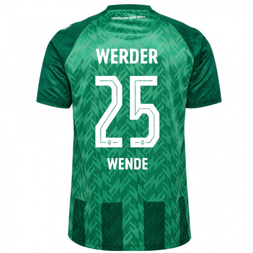 Kids Football Johanna Wende #25 Green Home Jersey 2024/25 T-Shirt Canada