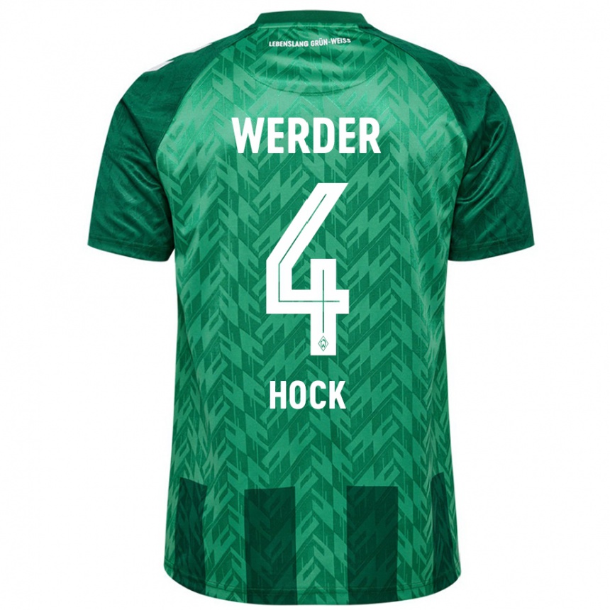 Kids Football Alexander Höck #4 Green Home Jersey 2024/25 T-Shirt Canada