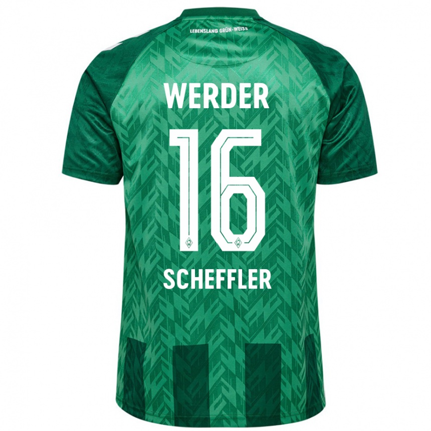 Enfant Football Maillot Ian Scheffler #16 Vert Tenues Domicile 2024/25 Canada