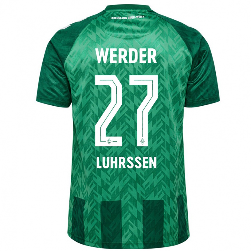 Kids Football Nina Luhrssen #27 Green Home Jersey 2024/25 T-Shirt Canada