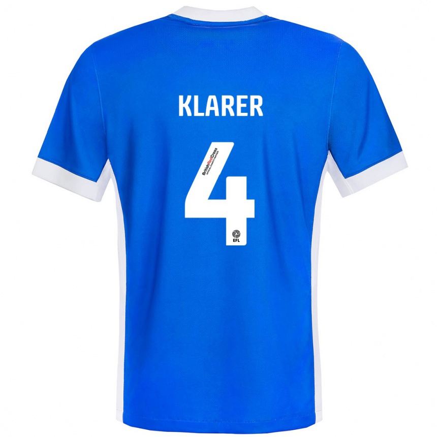 Enfant Football Maillot Christoph Klarer #4 Bleu Blanc Tenues Domicile 2024/25 Canada