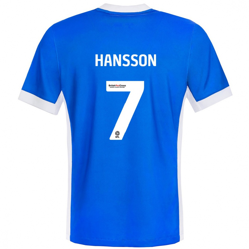 Enfant Football Maillot Emil Hansson #7 Bleu Blanc Tenues Domicile 2024/25 Canada