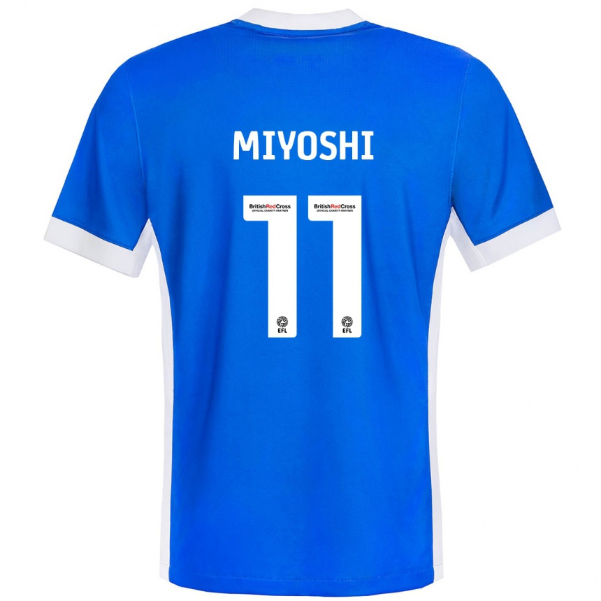 Kids Football Koji Miyoshi #11 Blue White Home Jersey 2024/25 T-Shirt Canada