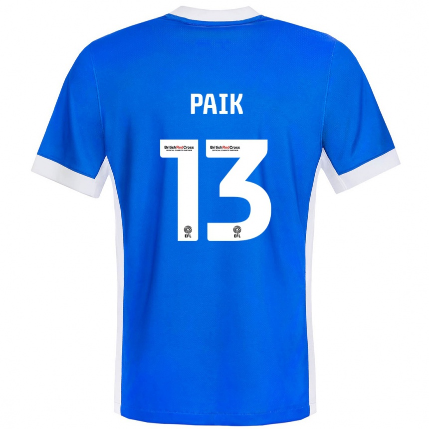 Enfant Football Maillot Seung-Ho Paik #13 Bleu Blanc Tenues Domicile 2024/25 Canada