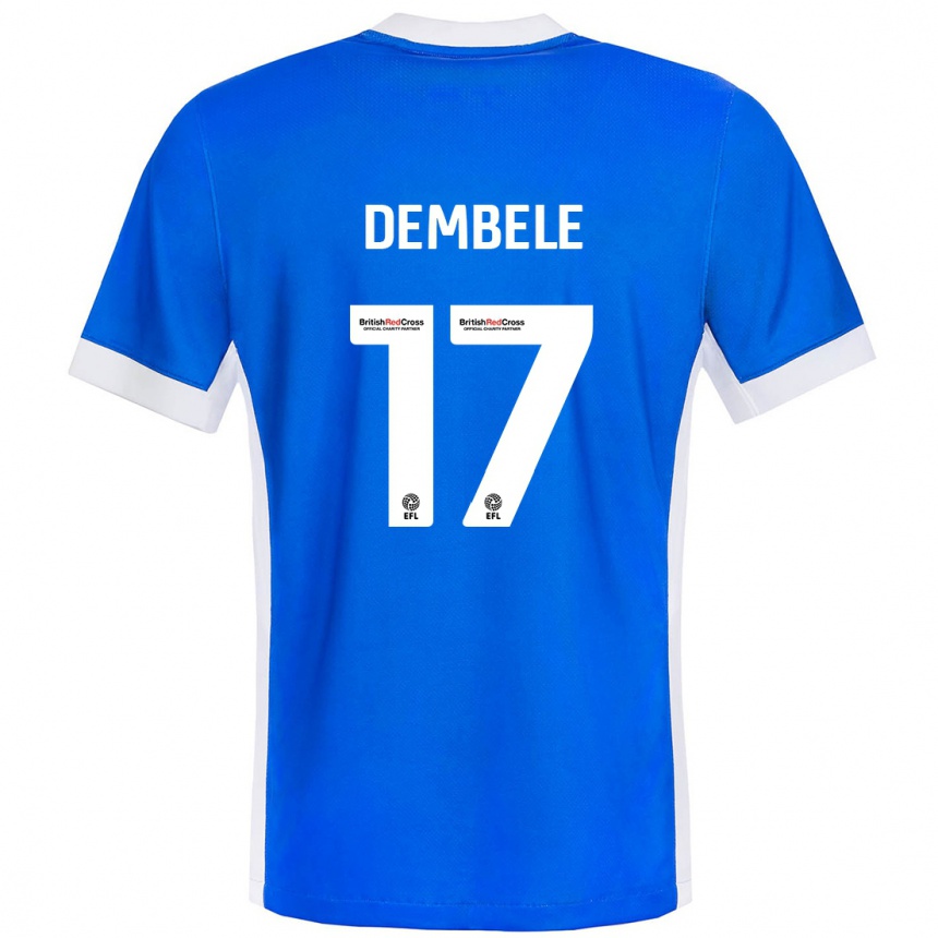 Enfant Football Maillot Siriki Dembélé #17 Bleu Blanc Tenues Domicile 2024/25 Canada