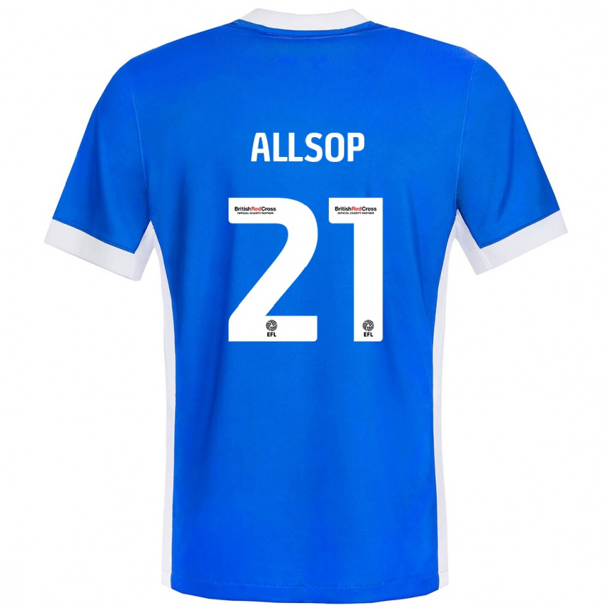 Enfant Football Maillot Ryan Allsop #21 Bleu Blanc Tenues Domicile 2024/25 Canada