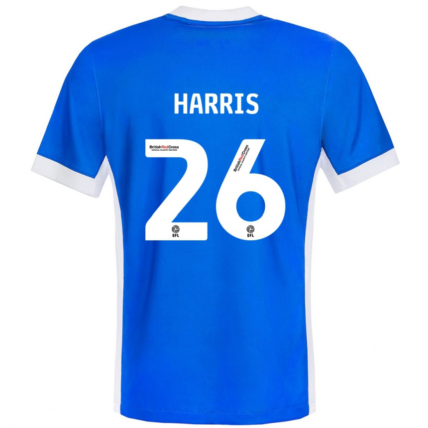 Enfant Football Maillot Luke Harris #26 Bleu Blanc Tenues Domicile 2024/25 Canada