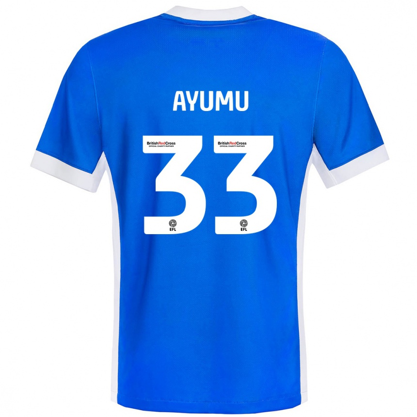 Enfant Football Maillot Ayumu Yokoyama #33 Bleu Blanc Tenues Domicile 2024/25 Canada