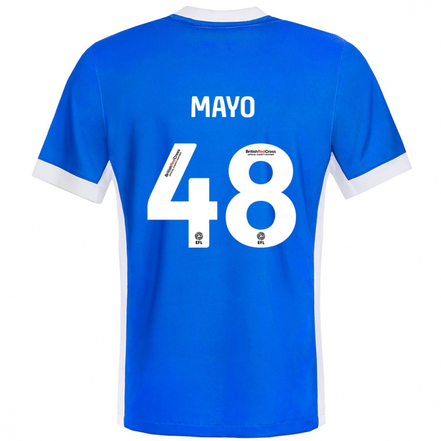 Enfant Football Maillot Bradley Mayo #48 Bleu Blanc Tenues Domicile 2024/25 Canada