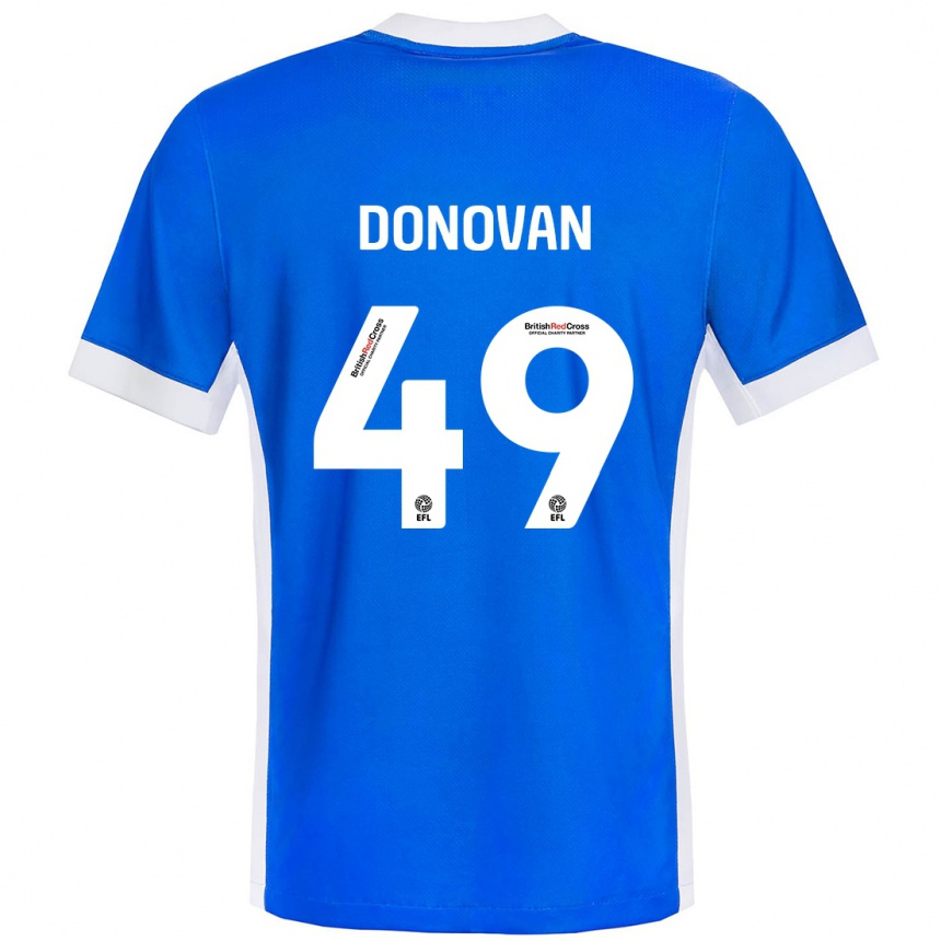 Enfant Football Maillot Romelle Donovan #49 Bleu Blanc Tenues Domicile 2024/25 Canada