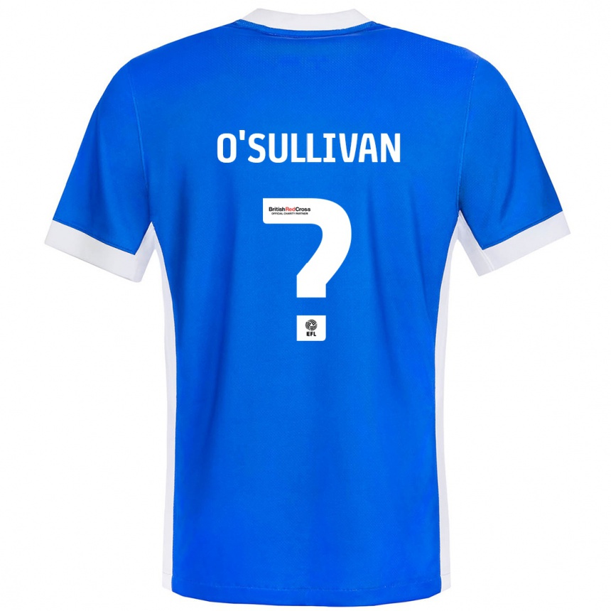 Kids Football William O'sullivan #0 Blue White Home Jersey 2024/25 T-Shirt Canada