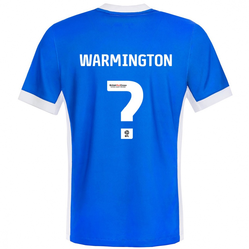 Kids Football Tyrese Warmington #0 Blue White Home Jersey 2024/25 T-Shirt Canada