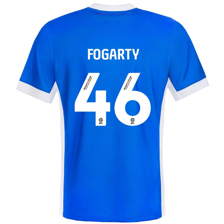 Kids Football Tom Fogarty #46 Blue White Home Jersey 2024/25 T-Shirt Canada