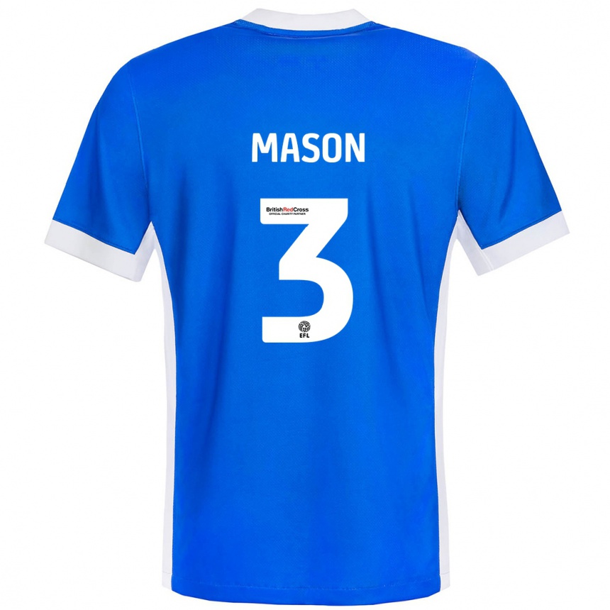 Kids Football Ellie Mason #3 Blue White Home Jersey 2024/25 T-Shirt Canada