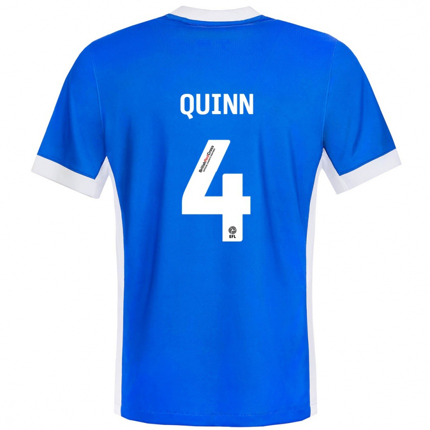 Enfant Football Maillot Louise Catherine Quinn #4 Bleu Blanc Tenues Domicile 2024/25 Canada