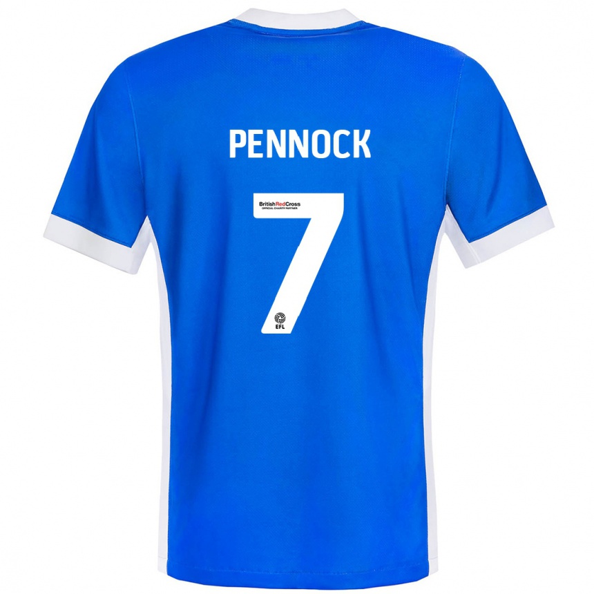 Enfant Football Maillot Jade Pennock #7 Bleu Blanc Tenues Domicile 2024/25 Canada