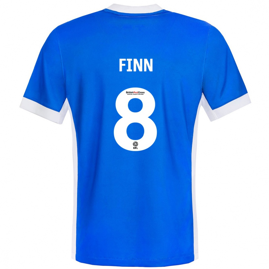 Kids Football Jamie Finn #8 Blue White Home Jersey 2024/25 T-Shirt Canada