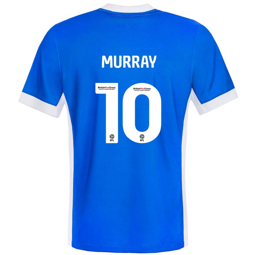 Enfant Football Maillot Christie Murray #10 Bleu Blanc Tenues Domicile 2024/25 Canada