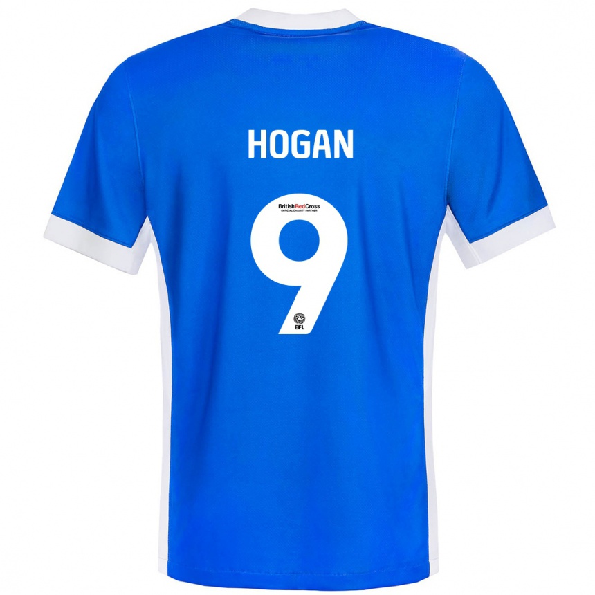 Enfant Football Maillot Scott Hogan #9 Bleu Blanc Tenues Domicile 2024/25 Canada