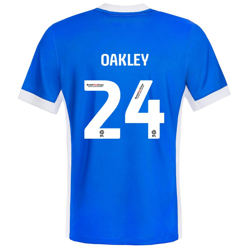 Kids Football Marcel Oakley #24 Blue White Home Jersey 2024/25 T-Shirt Canada