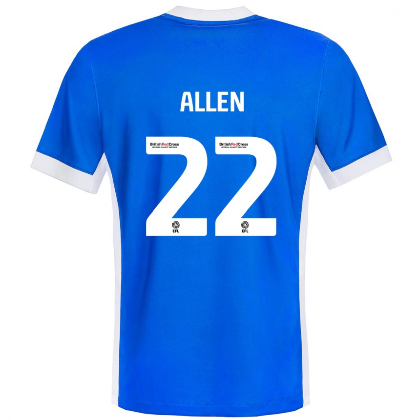 Kids Football Remi Allen #22 Blue White Home Jersey 2024/25 T-Shirt Canada