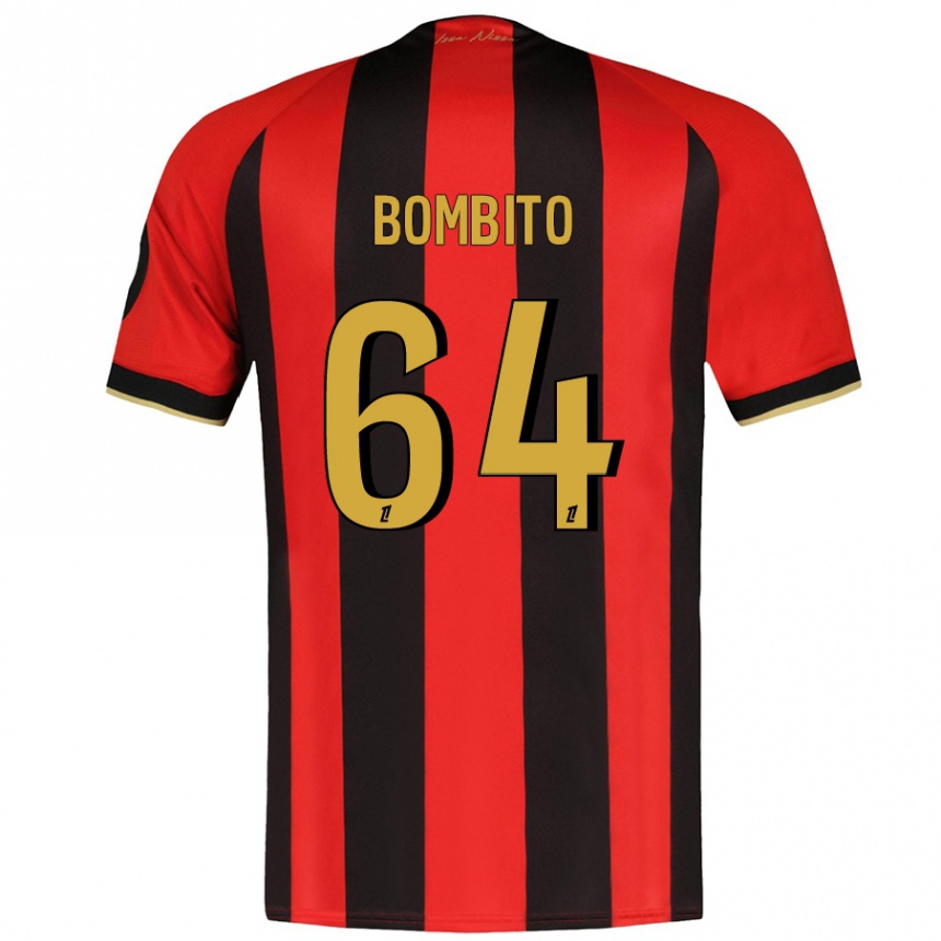 Kids Football Moïse Bombito #64 Red Black Home Jersey 2024/25 T-Shirt Canada