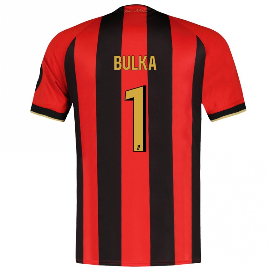 Kids Football Marcin Bulka #1 Red Black Home Jersey 2024/25 T-Shirt Canada