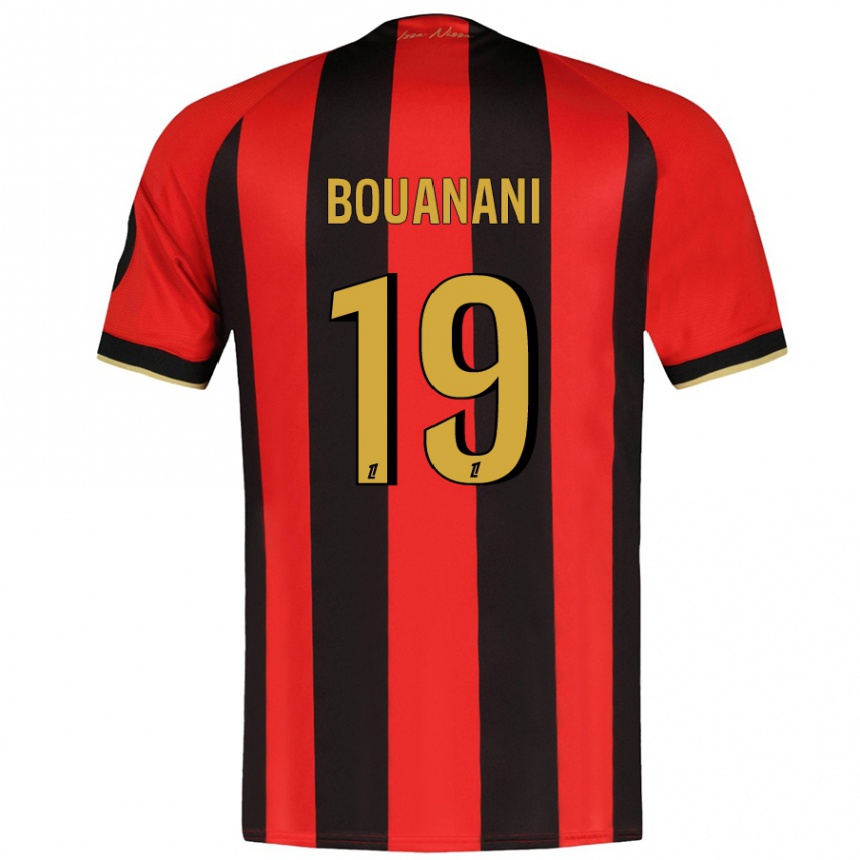 Kids Football Badredine Bouanani #19 Red Black Home Jersey 2024/25 T-Shirt Canada