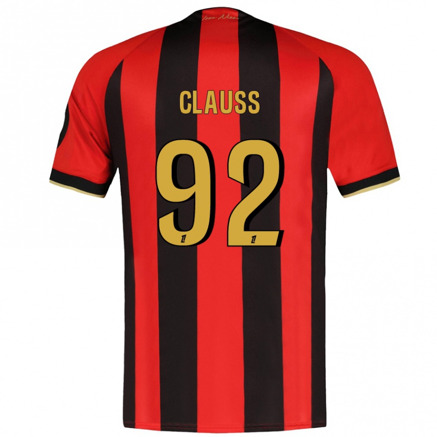 Kids Football Jonathan Clauss #92 Red Black Home Jersey 2024/25 T-Shirt Canada