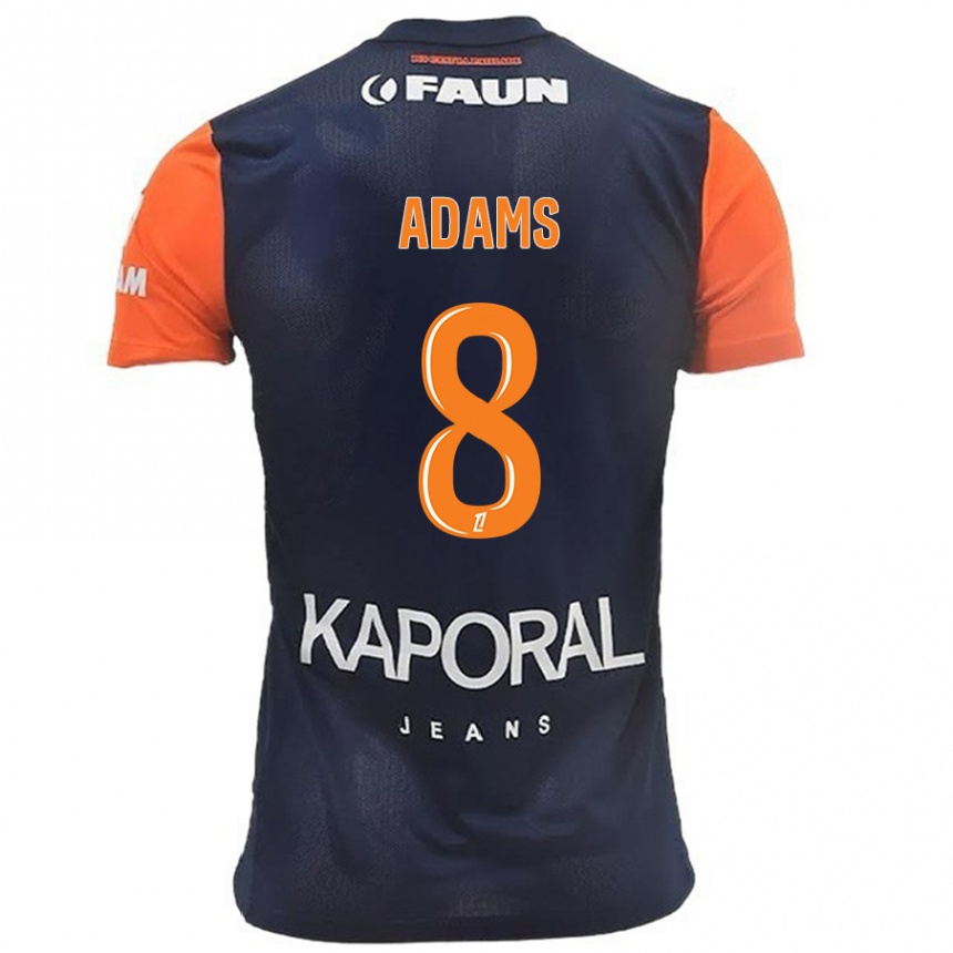 Kids Football Akor Adams #8 Navy Blue Orange Home Jersey 2024/25 T-Shirt Canada