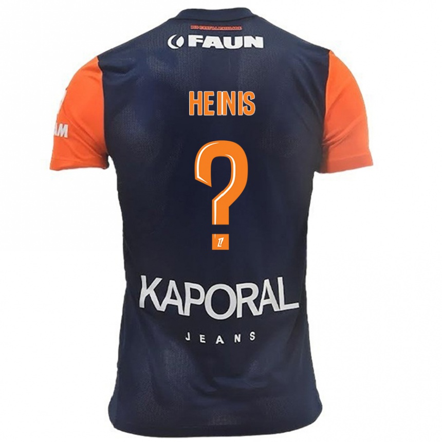 Kids Football Keahinui Heinis #0 Navy Blue Orange Home Jersey 2024/25 T-Shirt Canada