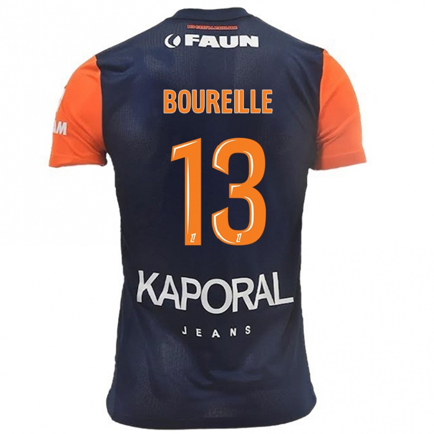 Kids Football Celeste Boureille #13 Navy Blue Orange Home Jersey 2024/25 T-Shirt Canada