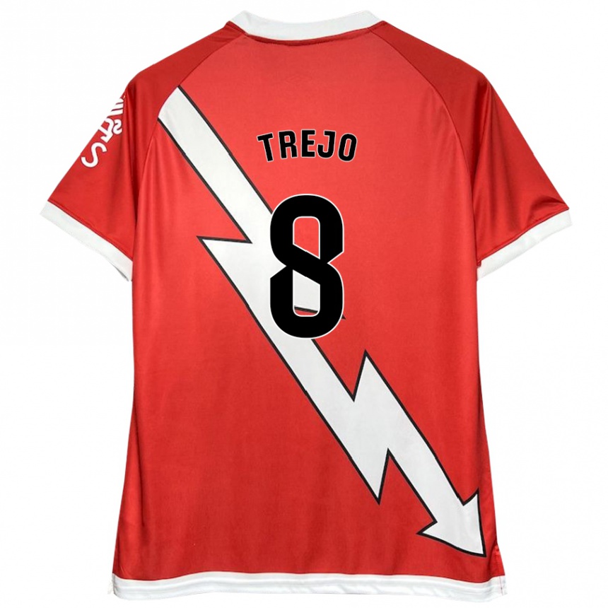 Kids Football Óscar Trejo #8 White Red Home Jersey 2024/25 T-Shirt Canada