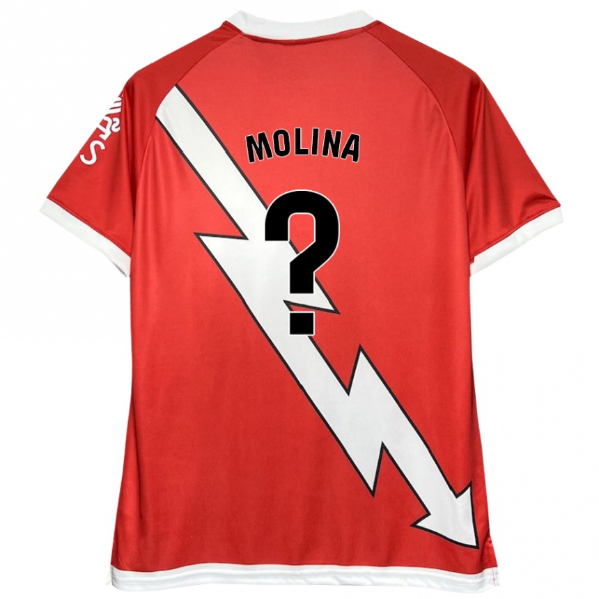 Enfant Football Maillot Adrián Molina #0 Blanc Rouge Tenues Domicile 2024/25 Canada