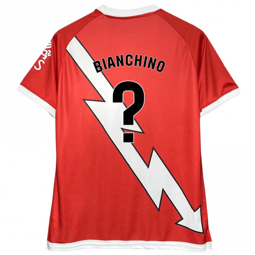 Enfant Football Maillot Nicolò Bianchino #0 Blanc Rouge Tenues Domicile 2024/25 Canada