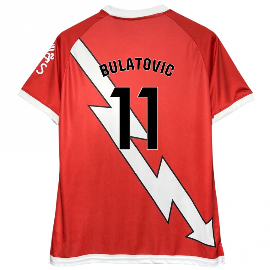 Enfant Football Maillot Slađana Bulatović #11 Blanc Rouge Tenues Domicile 2024/25 Canada