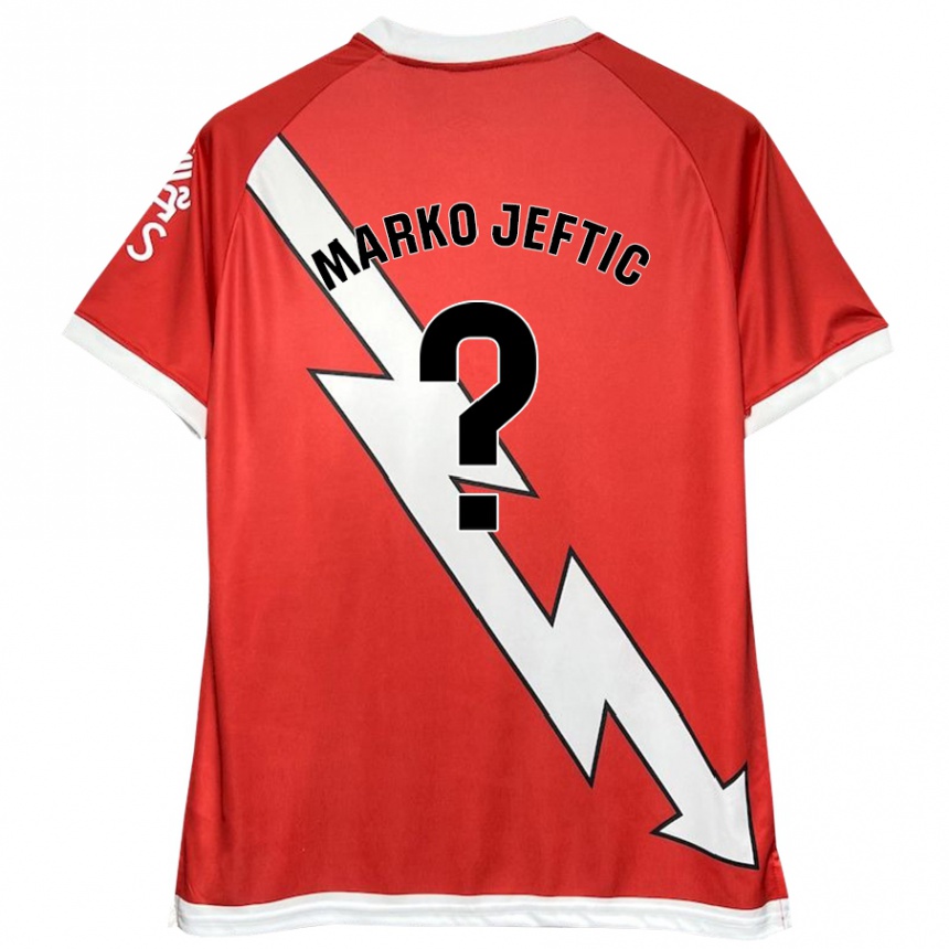 Enfant Football Maillot Marko Jeftic #0 Blanc Rouge Tenues Domicile 2024/25 Canada