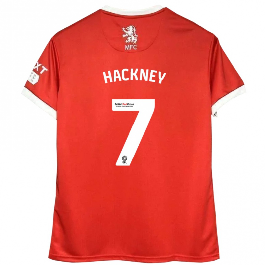 Kids Football Hayden Hackney #7 Red White Home Jersey 2024/25 T-Shirt Canada