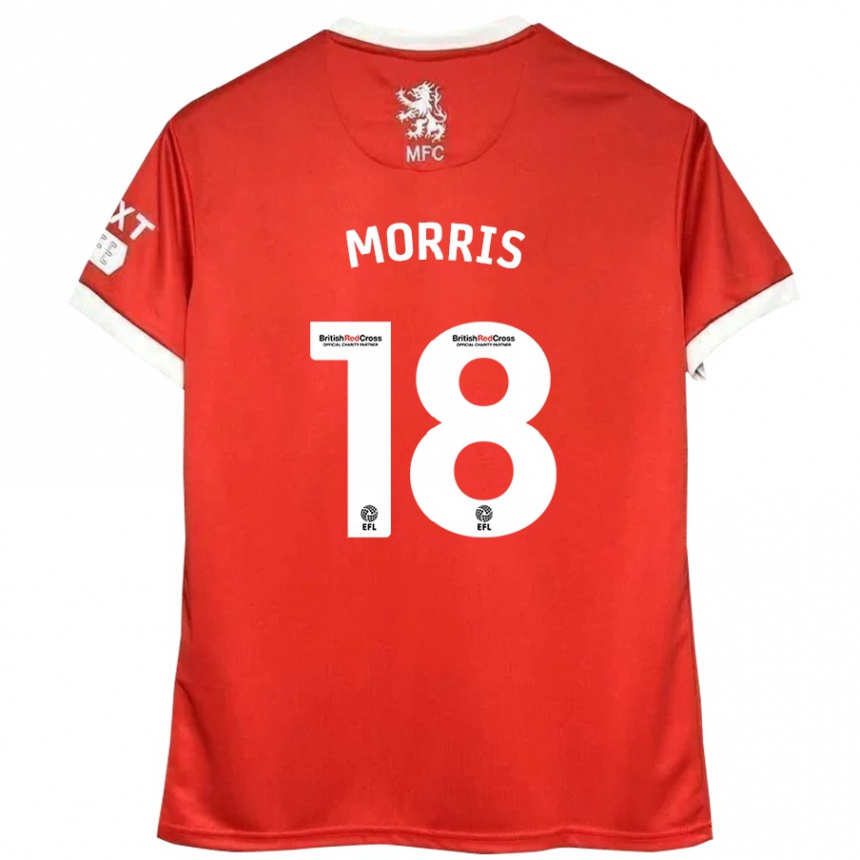 Enfant Football Maillot Aidan Morris #18 Rouge Blanc Tenues Domicile 2024/25 Canada