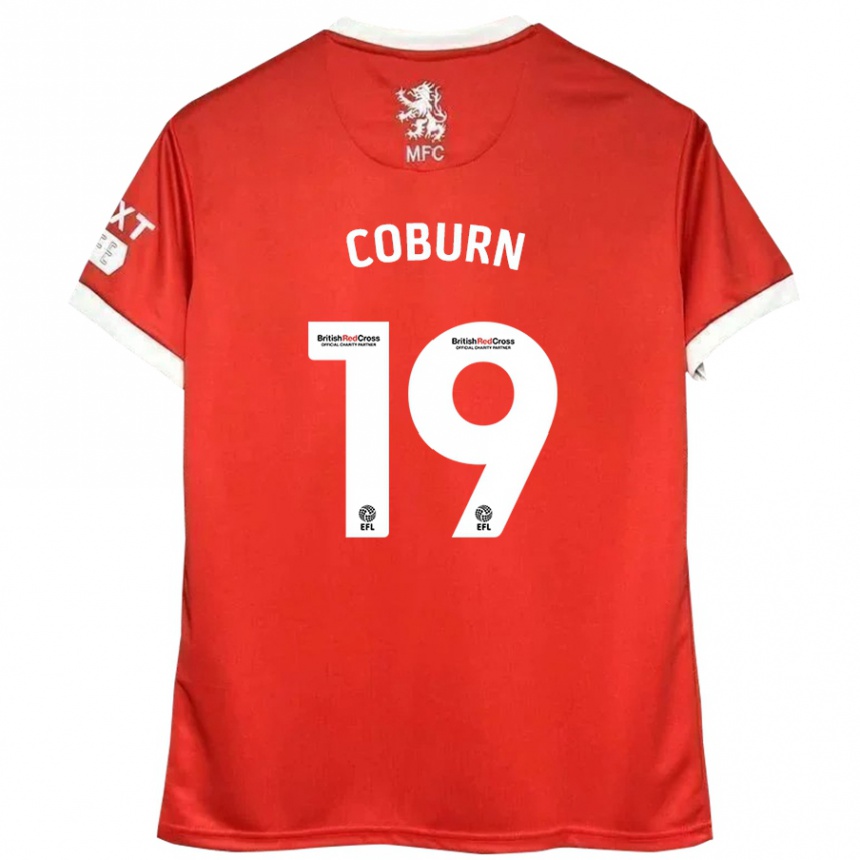 Kids Football Josh Coburn #19 Red White Home Jersey 2024/25 T-Shirt Canada