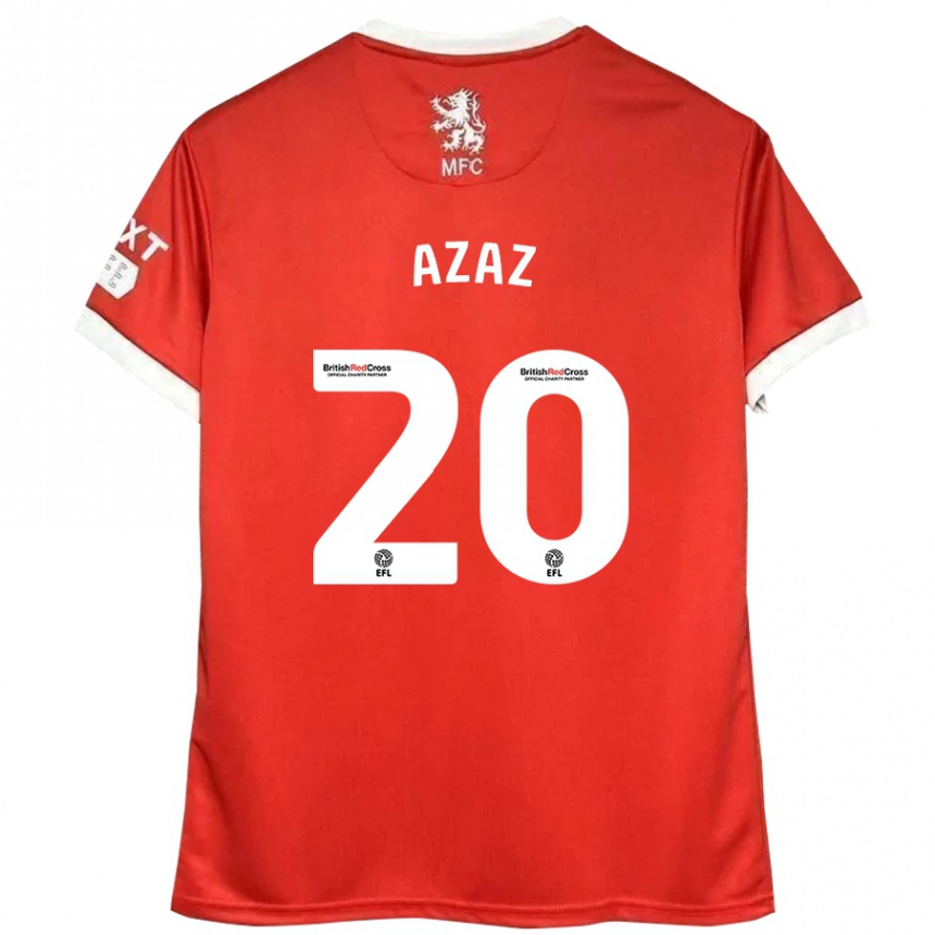 Enfant Football Maillot Finn Azaz #20 Rouge Blanc Tenues Domicile 2024/25 Canada