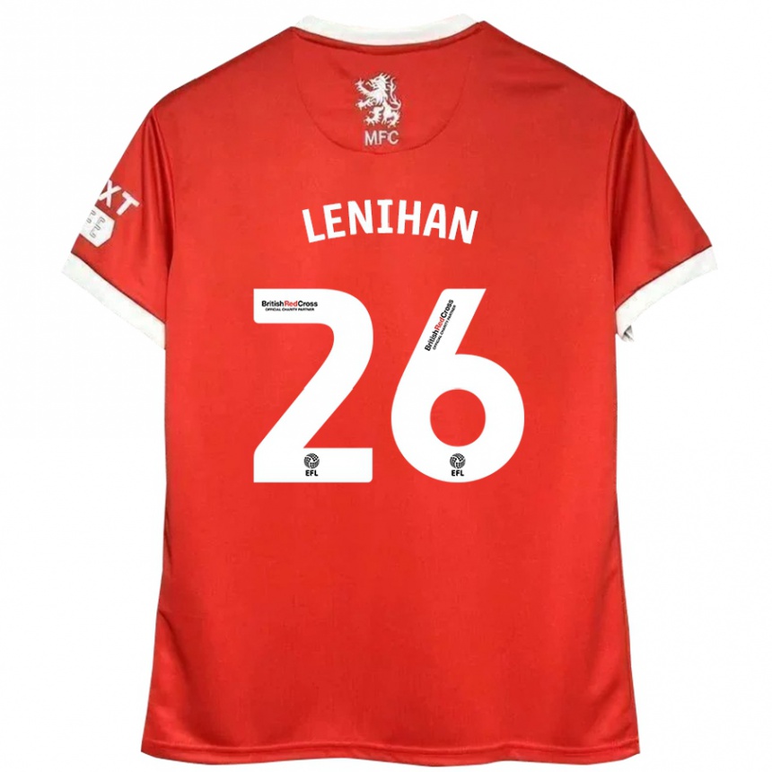 Kids Football Darragh Lenihan #26 Red White Home Jersey 2024/25 T-Shirt Canada